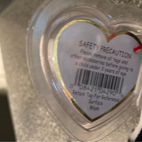 NWT Vintage "Lefty 2000” Beanie Baby. Date of birth 7/4/2000. Plastic tag holder - Picture 6 of 13